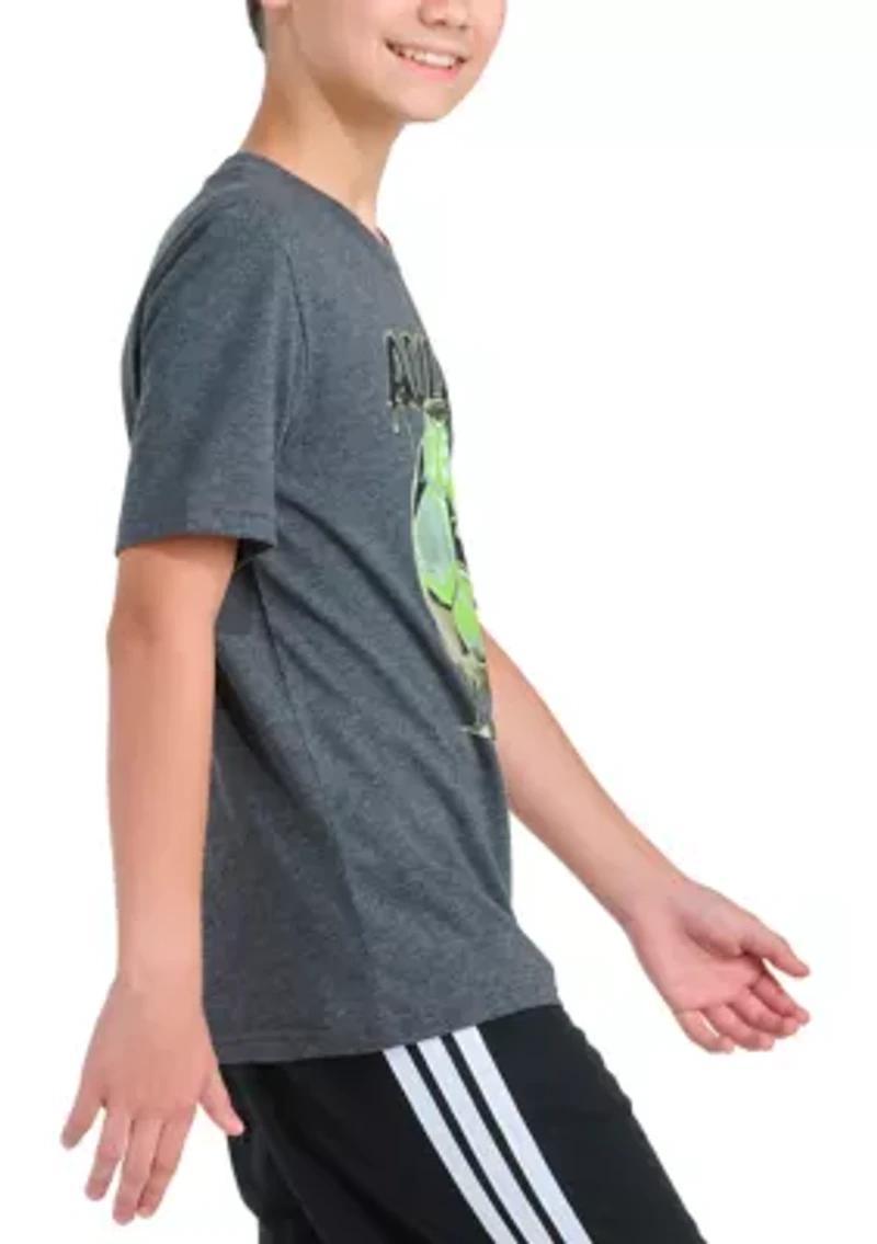 Boys 8-20 Short Sleeve Soccer Drip Heather T-Shirt