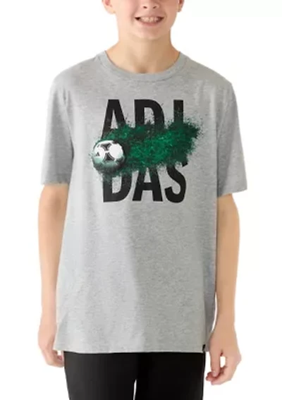 Boys 8-10 Short Sleeve Soccer Motion Heather One Piece Bodysuit