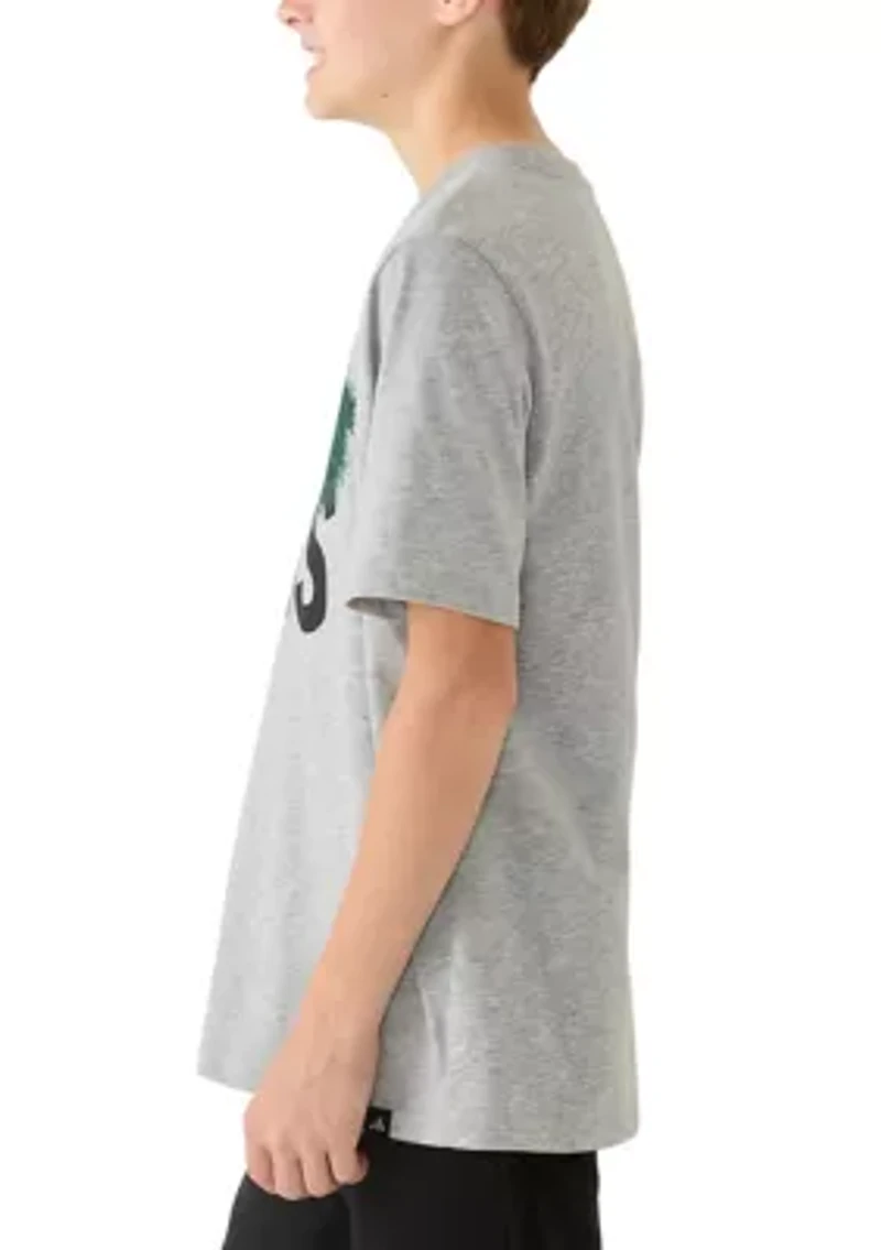 Boys 8-10 Short Sleeve Soccer Motion Heather One Piece Bodysuit