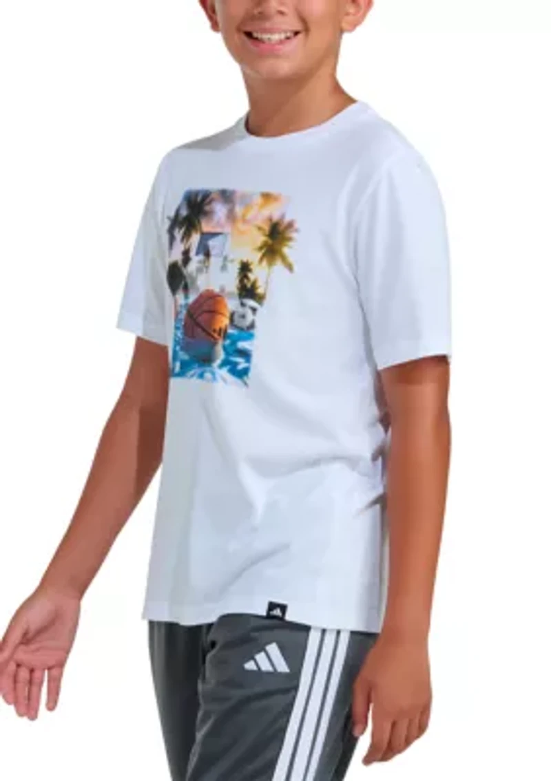 Boys 8-20 Short Sleeve Photoreal Pool Tee