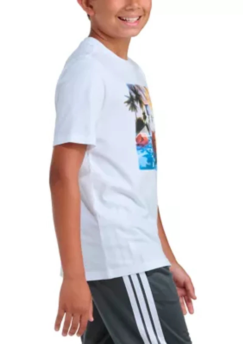 Boys 8-20 Short Sleeve Photoreal Pool Tee