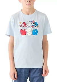 Boys 8-20 USA Friends Short Sleeve Graphic T-Shirt