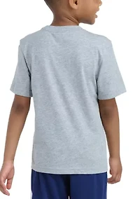 4-7 Boys Short Sleeve USA Flag Logo T-Shirt