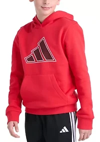 Boys 8-20 Long Sleeve 3-Bar Mesh Graphic Logo Hooded Pullover