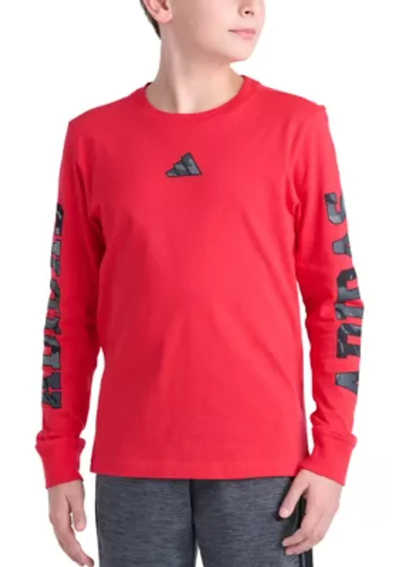 Boys 8-20 Long Sleeve Camo Lineage T-Shirt