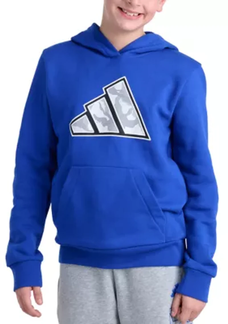 Boys 8-20 Long Sleeve Graphic Fleece Hooded Pullover