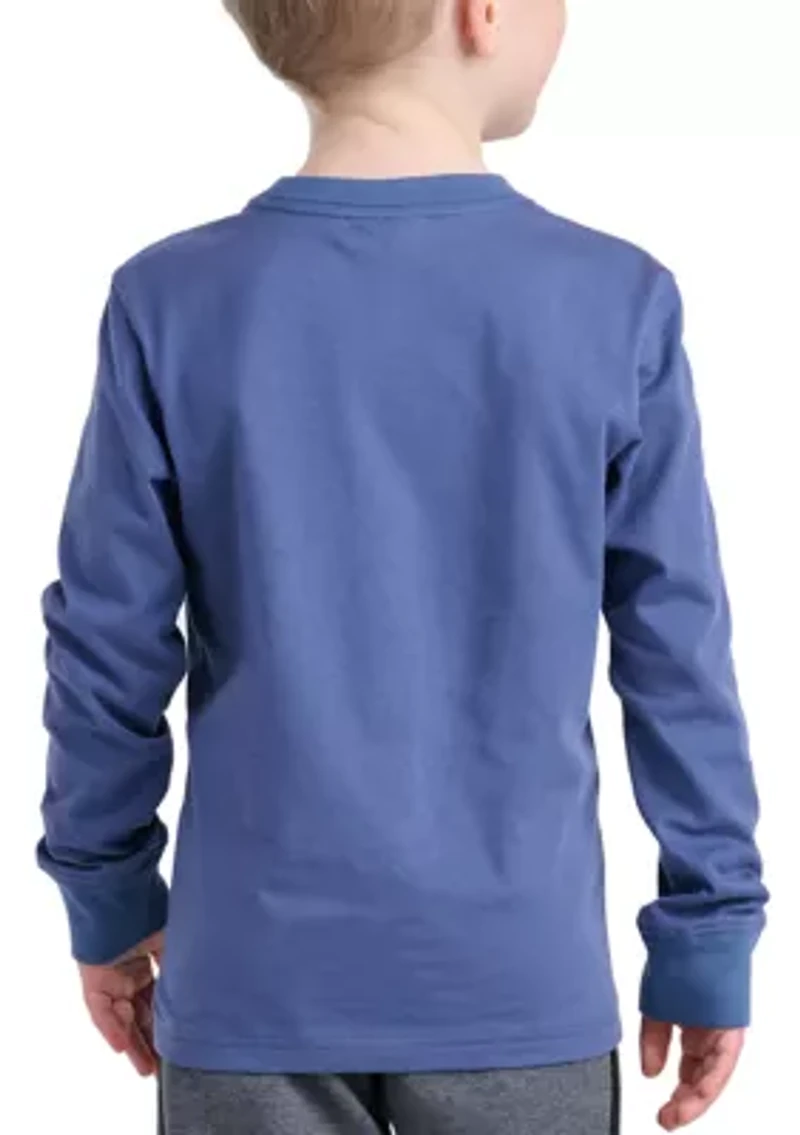 Boys 4-7 Long Sleeve Doodle Graphic T-Shirt