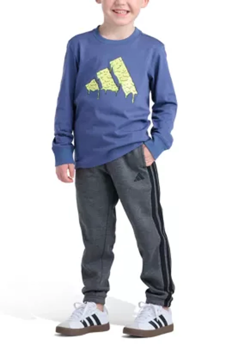 Boys 4-7 Long Sleeve Doodle Graphic T-Shirt
