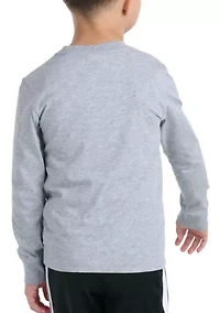Boys 4-7 Long Sleeve Sport Graphic Heather T-Shirt