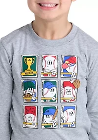 Boys 4-7 Long Sleeve Sport Graphic Heather T-Shirt