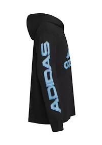 Boys 8-20 Long Sleeve Glitchy Hooded T-Shirt