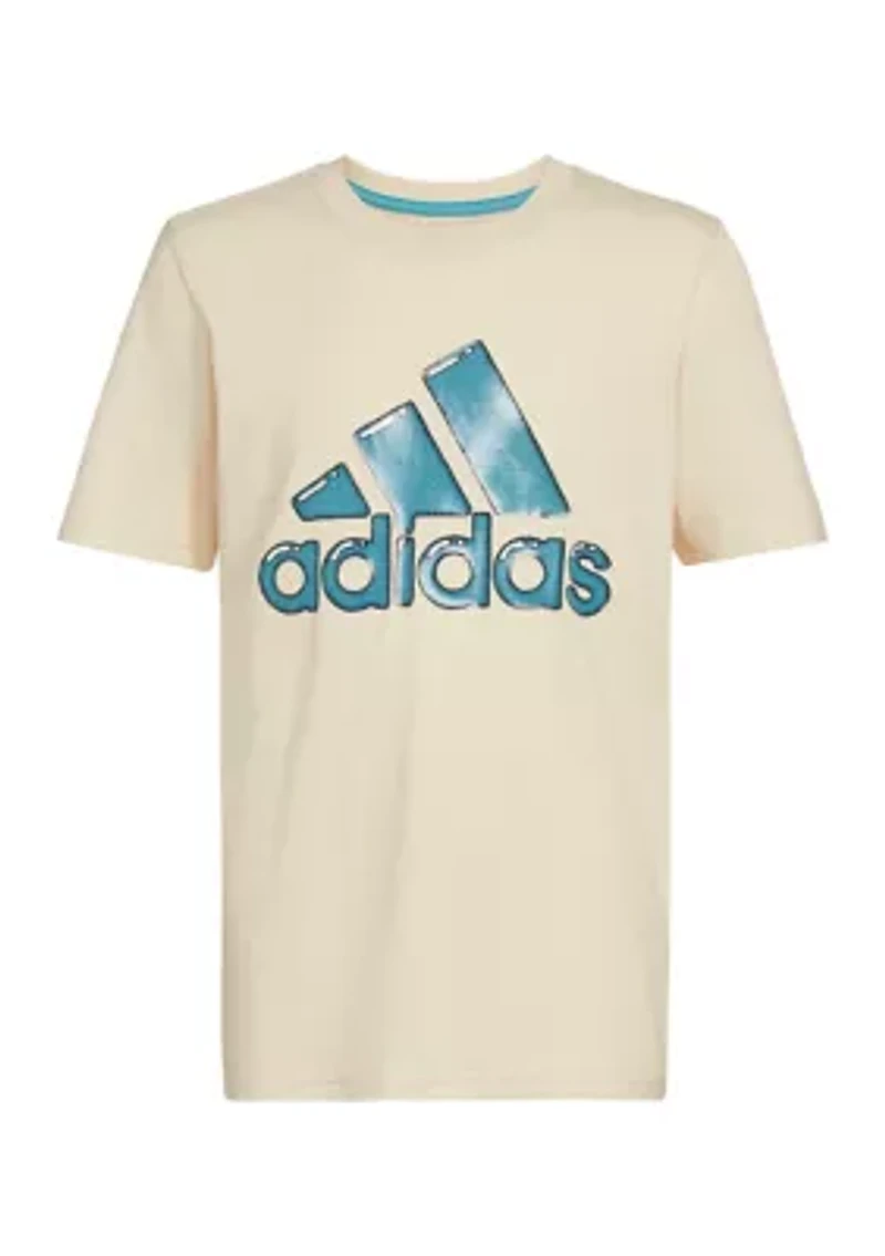 Boys 4-7 Short Sleeve Sportswear Logo Graphic Bubble T-Shirt