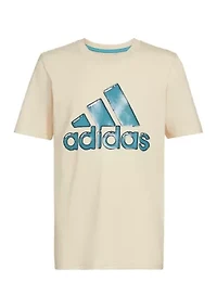 Boys 4-7 Short Sleeve Sportswear Logo Graphic Bubble T-Shirt