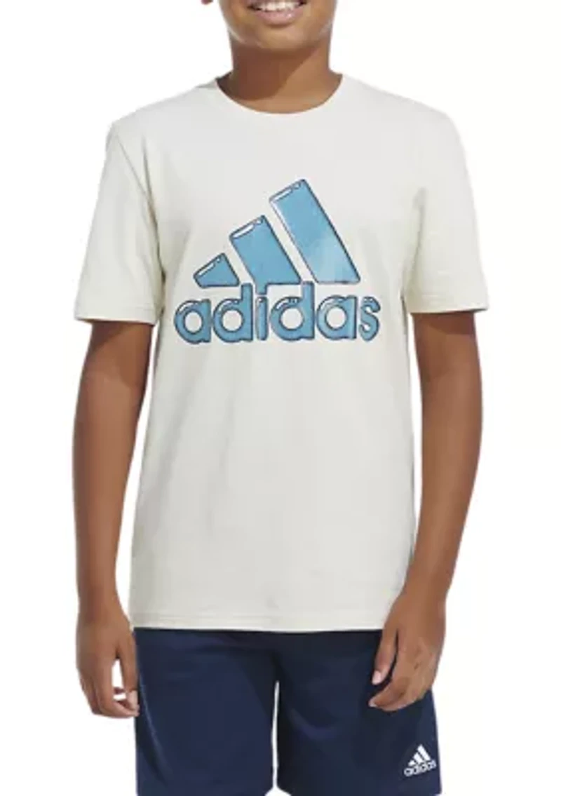 Boys 4-7 Short Sleeve Sportswear Logo Graphic Bubble T-Shirt