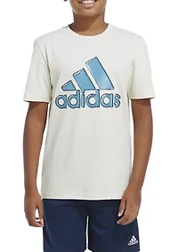 Boys 4-7 Short Sleeve Sportswear Logo Graphic Bubble T-Shirt