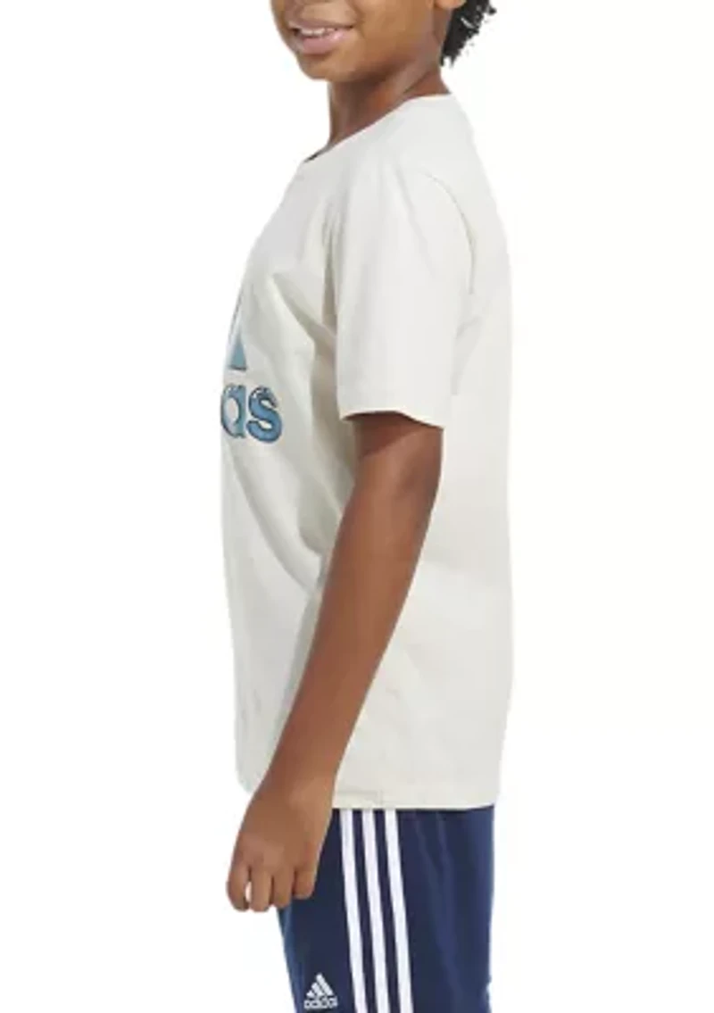 Boys 4-7 Short Sleeve Sportswear Logo Graphic Bubble T-Shirt