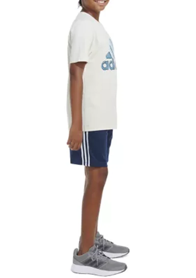 Boys 4-7 Short Sleeve Sportswear Logo Graphic Bubble T-Shirt