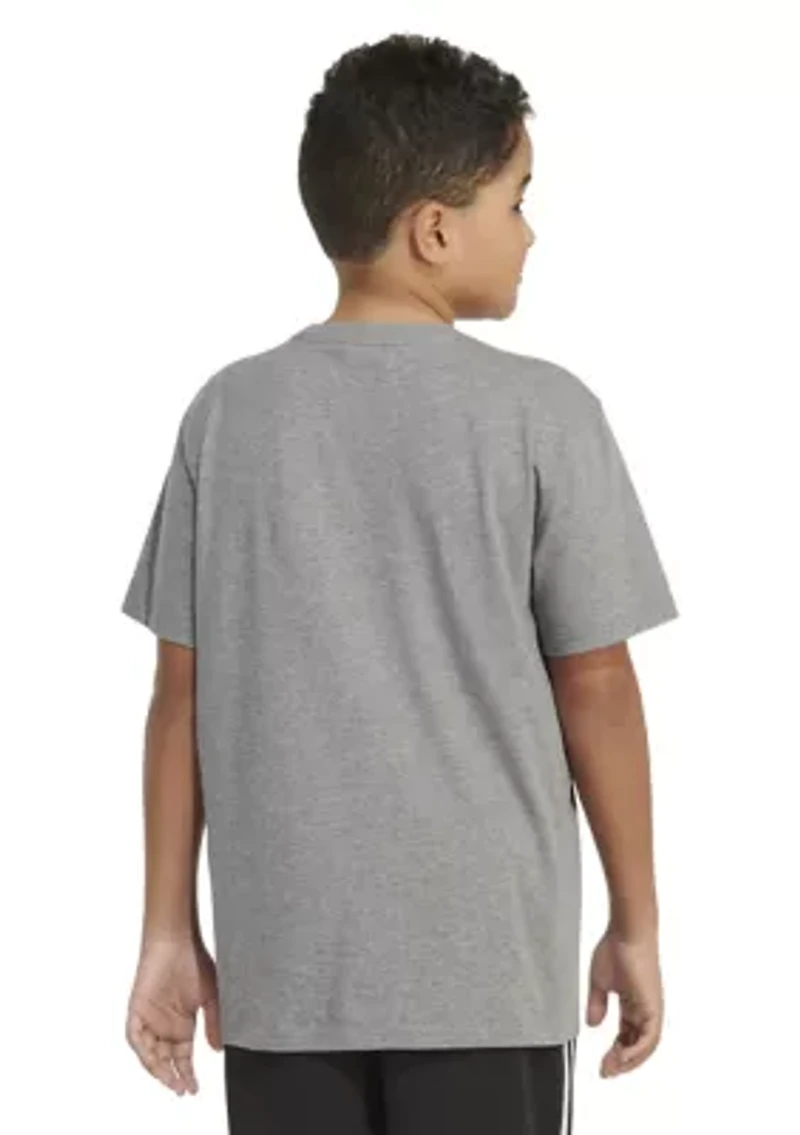 Boys 8-20 Short Sleeve Football Heather Graphic T-Shirt - Extended Sizing
