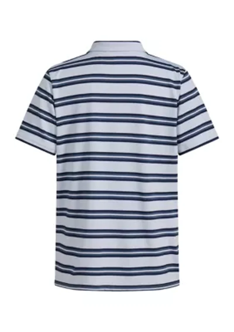 Boys 8-20 Short Sleeve Yarn Dyed Stripe Polo Shirt