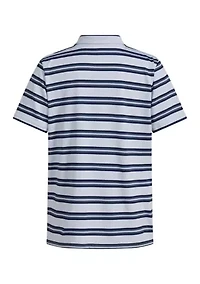 Boys 8-20 Short Sleeve Yarn Dyed Stripe Polo Shirt