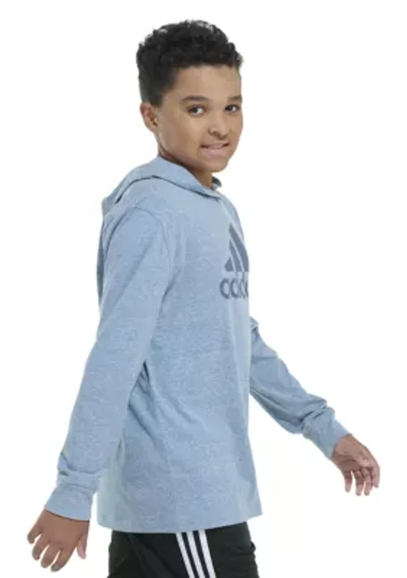 Boys 8-20 Hooded Long Sleeve Graphic T-Shirt - Extended Sizing