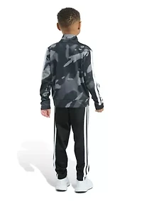 Boys 8-20 Two Piece Printed Camo Jacket & Joggers Set