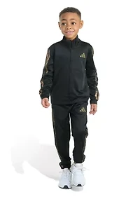 Boys 8-20 2 Piece Camo 3 Stripe Jacket and Jogger Set