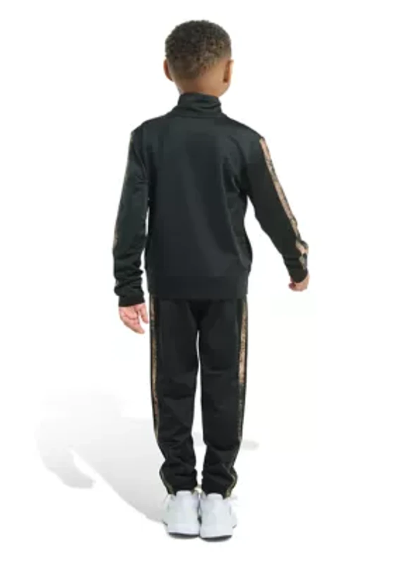 Boys 8-20 2 Piece Camo 3 Stripe Jacket and Jogger Set