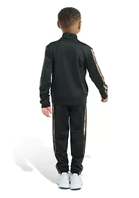 Boys 8-20 2 Piece Camo 3 Stripe Jacket and Jogger Set