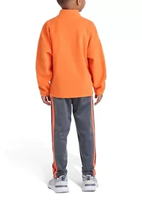 Boys 4-7 2-Piece Long Sleeve Winterized Quarter Neck Pullover and Pants Set