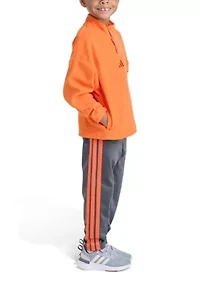 Boys 4-7 2-Piece Long Sleeve Winterized Quarter Neck Pullover and Pants Set