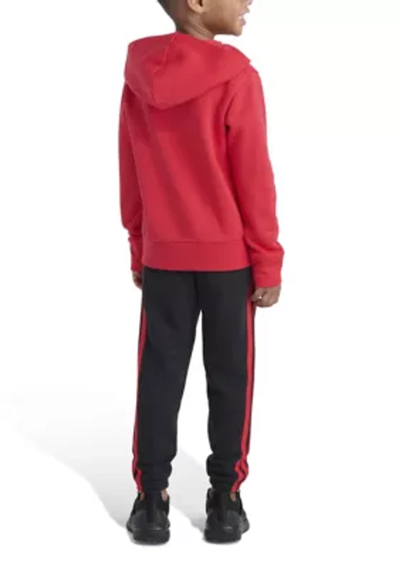 Boys 4-7 Two Piece Long Sleeve Graphic Fleece Pullover Hoodie and Joggers Set