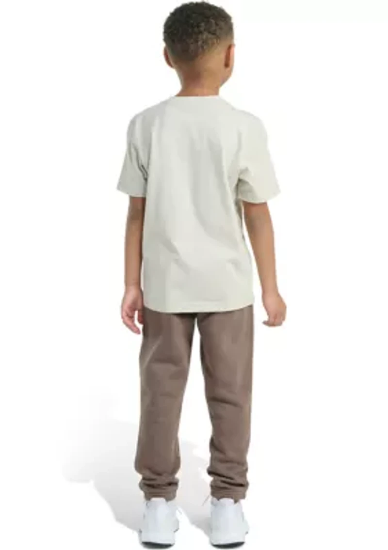 Boys 4-7 Two Piece Short Sleeve T-Shirt & Double Knit Jogger Set