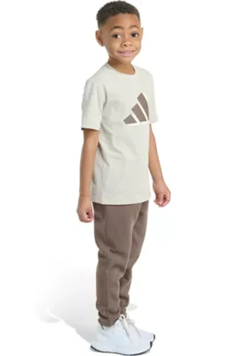 Boys 4-7 Two Piece Short Sleeve T-Shirt & Double Knit Jogger Set