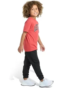Boys 4-7 Two Piece Short Sleeve T-Shirt & Double Knit Jogger Set
