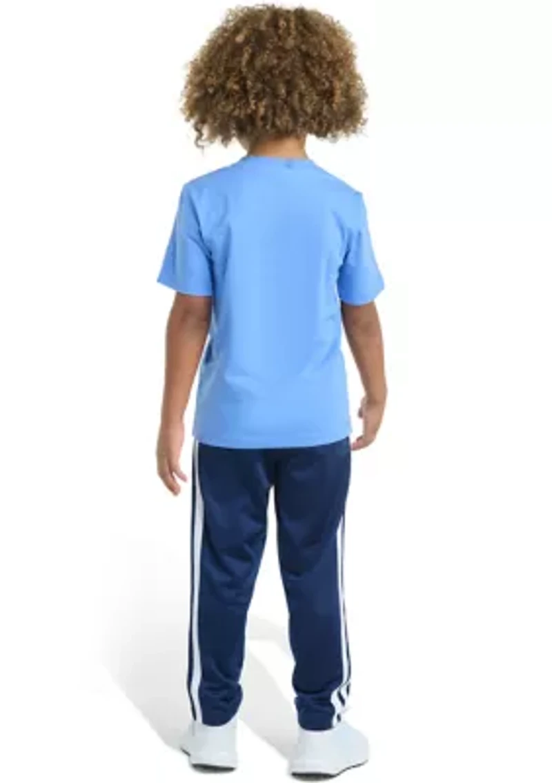 Boys 4-7 2-Piece Short Sleeve T-Shirt and Tricot Pant Set