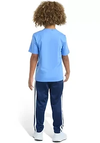 Boys 4-7 2-Piece Short Sleeve T-Shirt and Tricot Pant Set