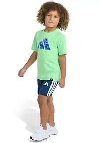 Boys 4-7 Short Sleeve Slime Logo T-Shirt & Elastic Waistband Shorts Set
