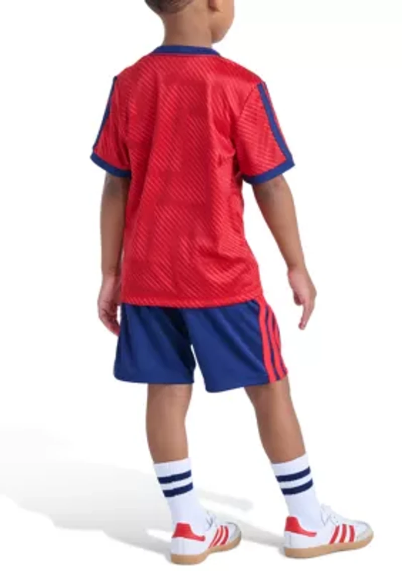 Boys 4-7 Two-Piece Short Sleeve All Over Printed T-Shirt & Set
