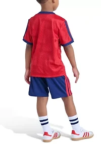 Boys 4-7 Two-Piece Short Sleeve All Over Printed T-Shirt & Set