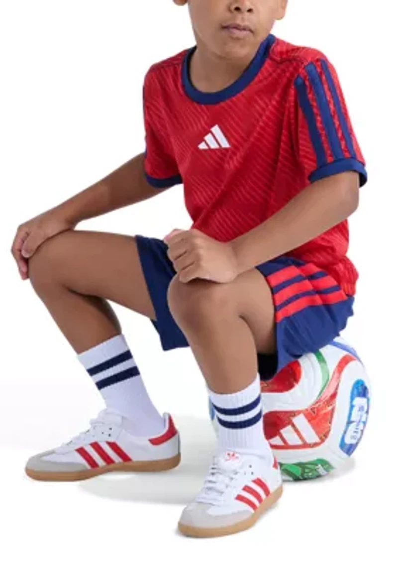 Boys 4-7 Two-Piece Short Sleeve All Over Printed T-Shirt & Set