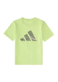 Boys 4-7 Two-Piece Short Sleeve Camo 3-Stripe T-Shirt & Woven Set