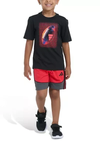 Boys 4-7 Colorblock Shirt and Shorts Set