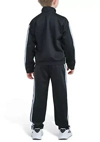 Boys 4-7 Two-Piece Long Sleeve Sport Block Jacket & Pant Track Set