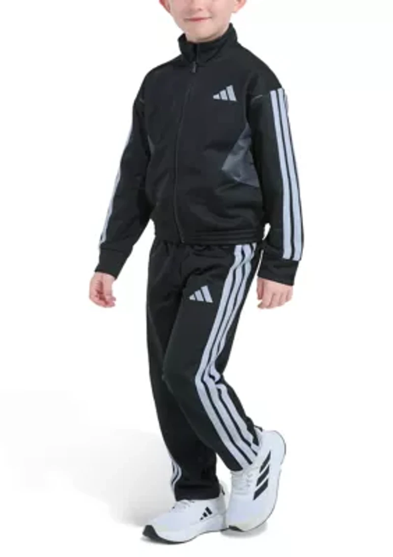 Boys 4-7 Two-Piece Long Sleeve Sport Block Jacket & Pant Track Set