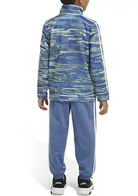 Boys 4-7 2 Piece Long Sleeve Printed Jacket Tricot Set