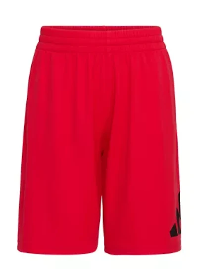 Boys 8-20 Elastic Waistband Big Logo Shorts