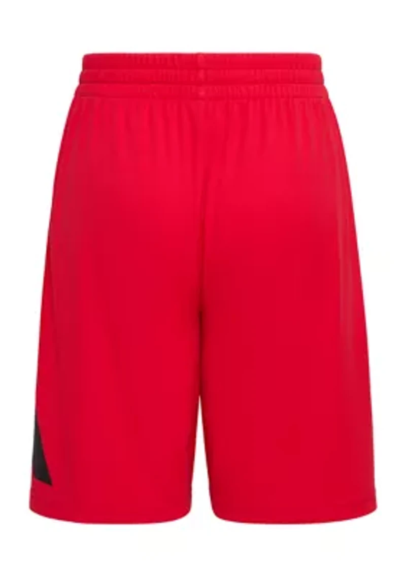 Boys 8-20 Elastic Waistband Big Logo Shorts