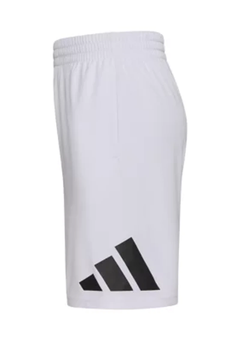 Boys 8-20 Elastic Waistband Big Logo Shorts