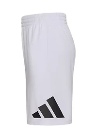 Boys 8-20 Elastic Waistband Big Logo Shorts